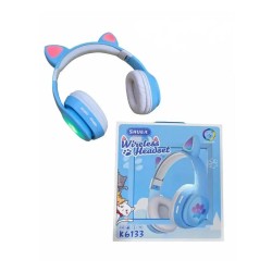 CAT EAR BLUETOOTH HEADPHONE WIRELESS K6133 BLUE CAT EAR BLUETOOTH HEADPHONE WIRELESS K6133 BLUE